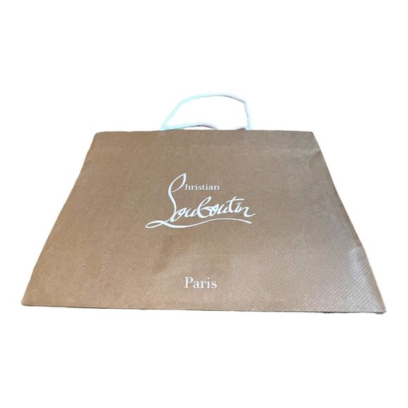 Christian Louboutin Handbags - Authentic Christian Louboutin Paper Shopping Gift Bag Beige Red Inside 13"x 15.5